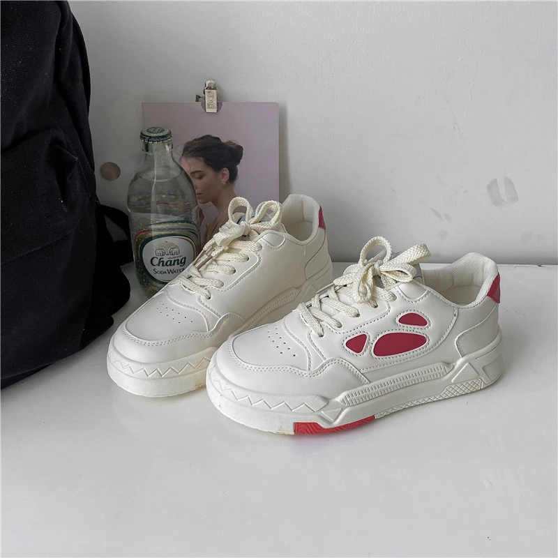 

Women's Sneakers Platform Casual Lace Up Flats Woman Sports Shoes Female Vulcanized Shoes Fashion Tennis Female Platform Shoes