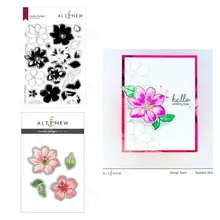 

2022 New Flower Foliage Metal Cutting Dies Stamps Scrapbook Diary Secoration Embossing Template Diy Greeting Card Handmade