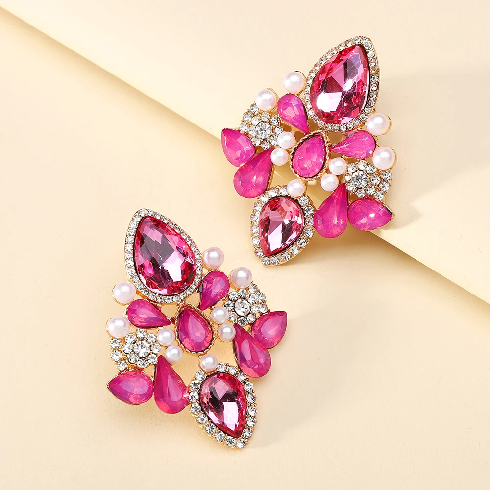 Pendientes de perlas de color perla personalizados para dama de honor, pendientes de cristal, joyas de perlas para novias, regalo de dama de honor, joyas de perlas para bodas, pendientes con clip