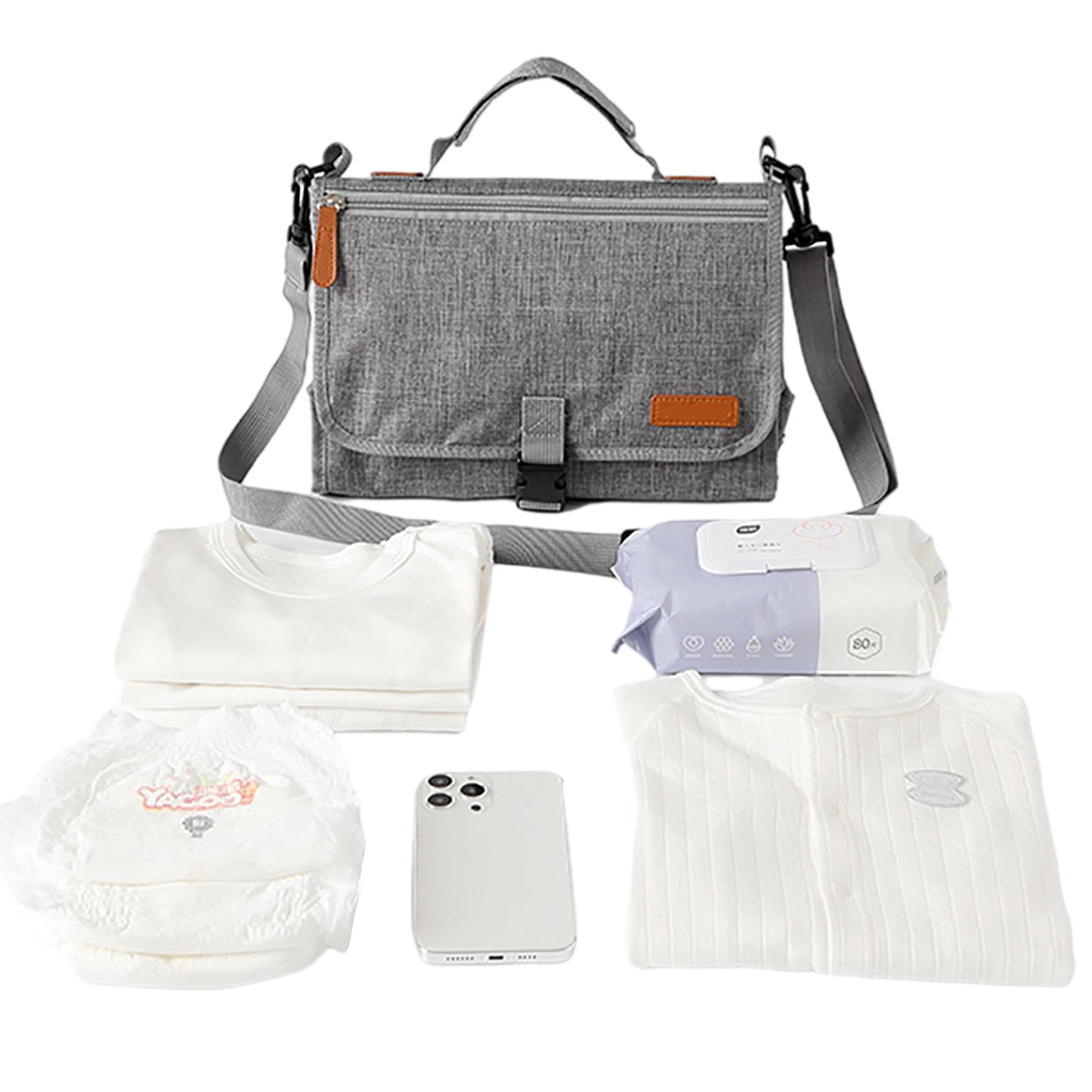 

Detachable Changing Pad Diapers For Newborns Waterproof Portable Baby Changer With Cushion Pad And Smart Wet Wipe Bag Storage