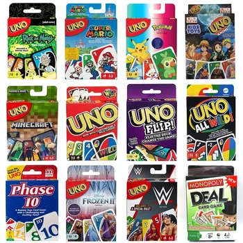 UNO FLIP! Pokemon Board Game Anime Cartoon Pikachu Figure Pattern Family Funny Entertainment  uno Cards Games Christmas Gifts 1