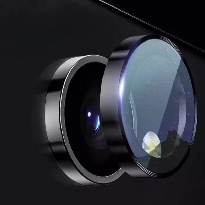Turbo Metal Ring Glass Camera Protector with Aluminium Alloy Tempered Glass Positioning Lens Film