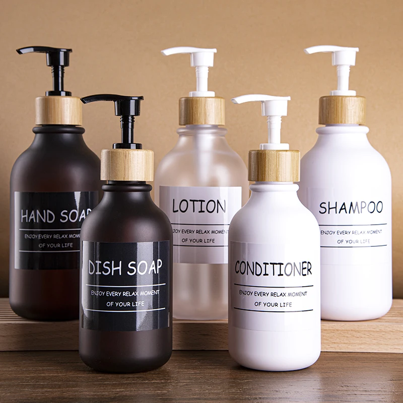 300/500ml Soap Dispenser Bottles Bathroom Bath Pump Bottle Refillable Shampoo Shower Gel Liquid Empty Bottles for Kitchen Soap dispenser soap pump shampoo bottles