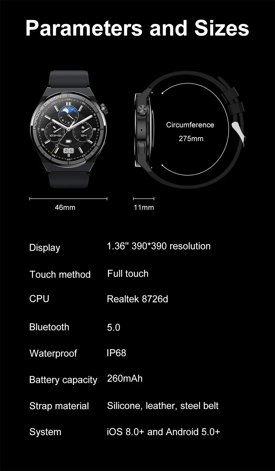 S6b80bcdf517342cfbba142a8560c91bfC 2023 New GT3 Pro Smart Watch Men Women AMOLED 420*420 HD Screen Heart Rate Bluetooth Calls Waterproof SmartWatch For Android IOS