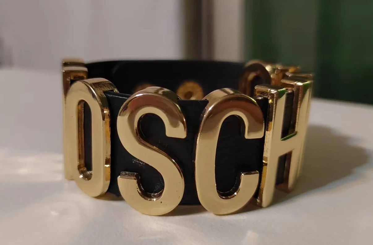 Punk Hip Hop Alphabet Necklace Leather Exaggerated Collar Pendant Necklace Transparent PU/PVC Color Letter Mosch Bracelet