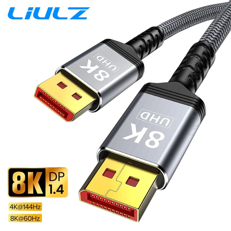 Nylon Braided Gold-Plated DisplayPort 8K Video & Audio Cable