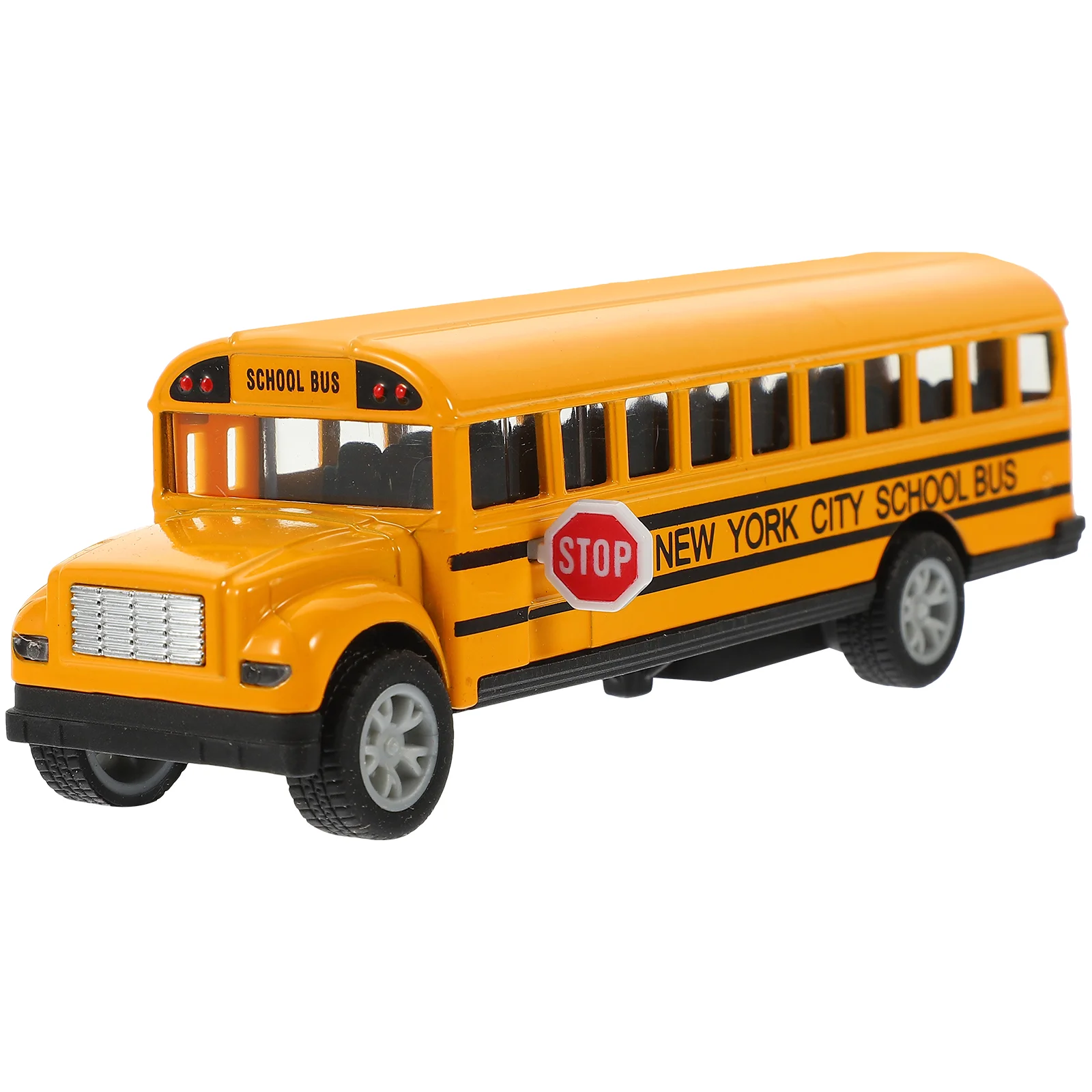 Toys School Bus Model Friction Powered Car Boys Die Cast Pull Back Pull-Back Action Child