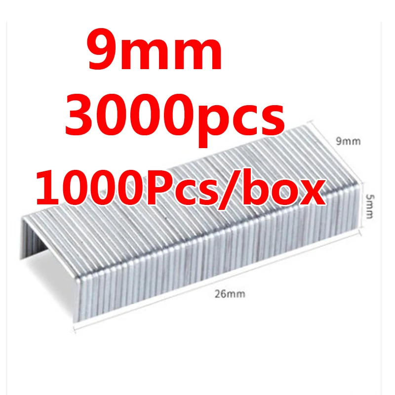 3000 Pcs 9mm Metal Stapler Nail Practical Staple Stapler Paper Binding