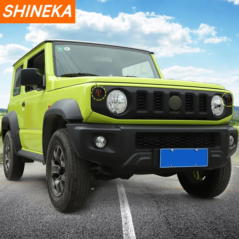 SHINEKA lamp hoods car turn signal light lamp protector cover accessories for Suzuki Jimny JB74