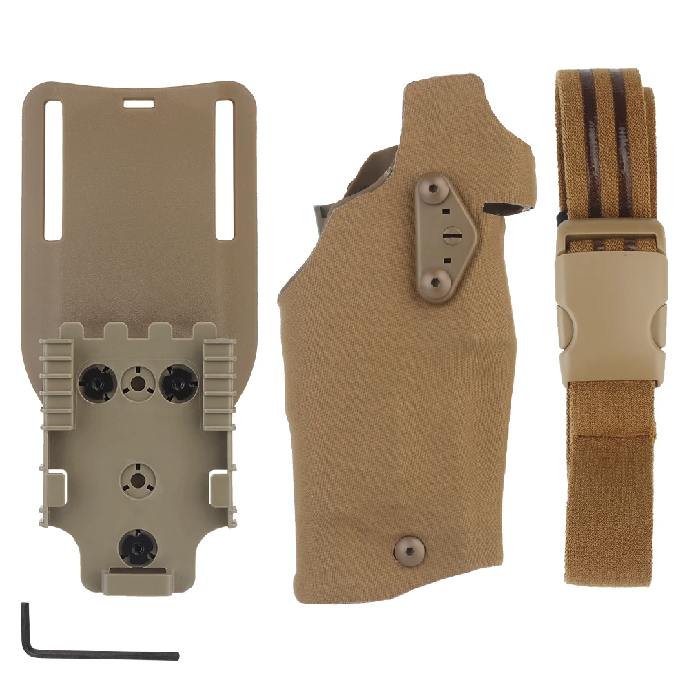 6354DO Tactical Pistol Holster For Glock 17 With X300/X300U Flashlight Quick Release Hunting Airsoft Holster Case QLS System Kit