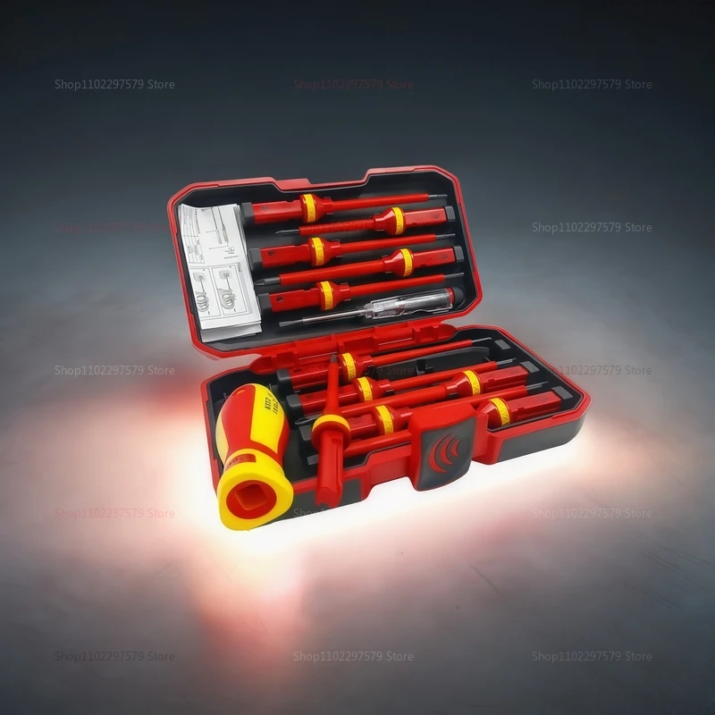 Electric Repair Tool Set 8/13 Pieces 1000 Volt Insulated Screwdriver Set with Magnetic Split Bits Hand Tool for Electrical Work