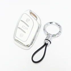 Premium TPU Car Key Case Cover - Stylish Protection (White set)