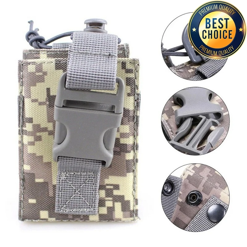 Tactical Nylon Walkie Talkie Pouch Holder for Outdoor Use