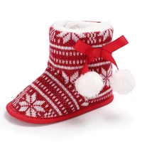 Christmas Warm Soft Shoes Baby Toddler First Walkers Winter Baby Boys Girls Shoes Xmas Cosplay Cute Cartoon Kids Animal Shoes 6