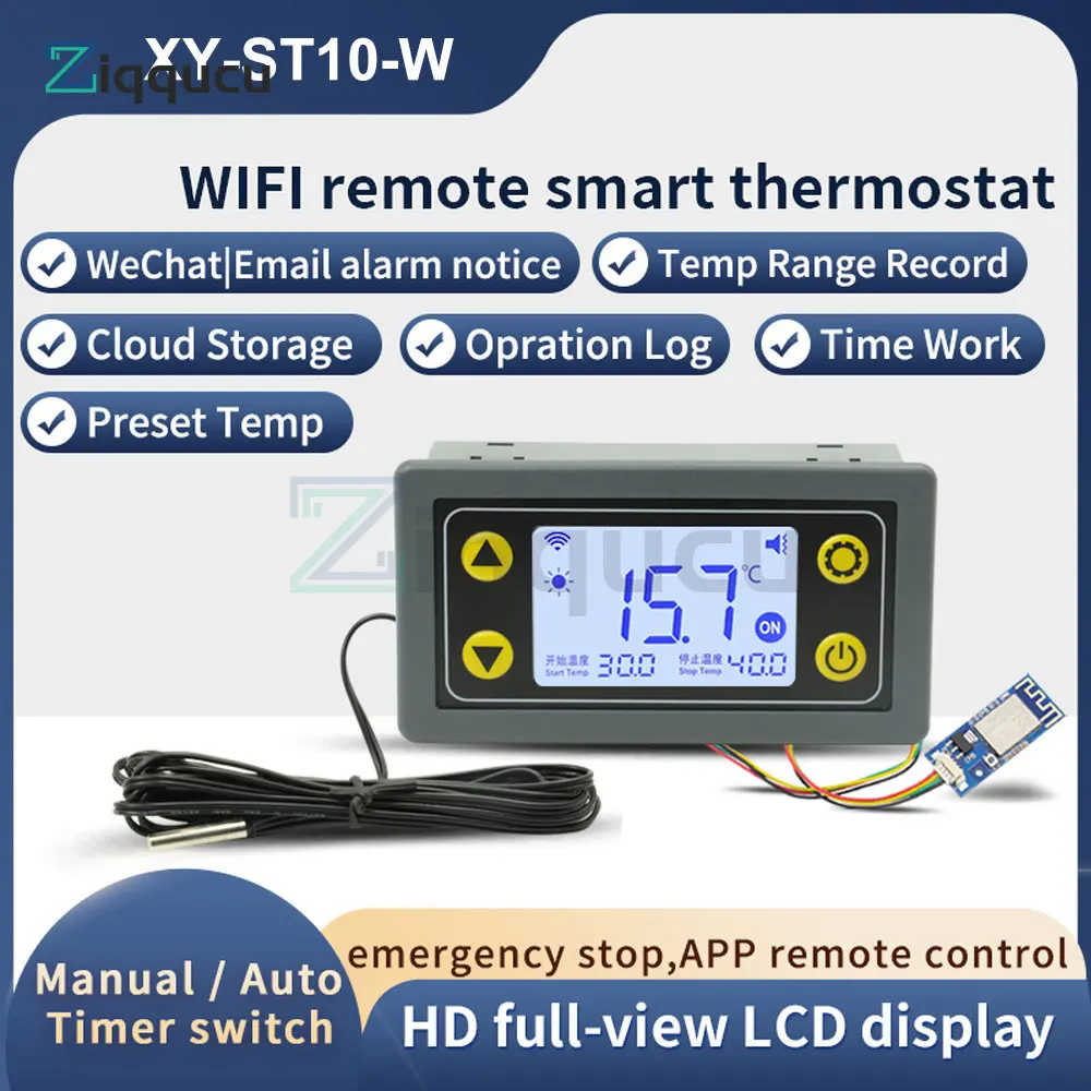 St10 Wifi Digital Temperature Controller Termostato Centigradi Con Relè Sensore Per Fermentatore Frigorifero
