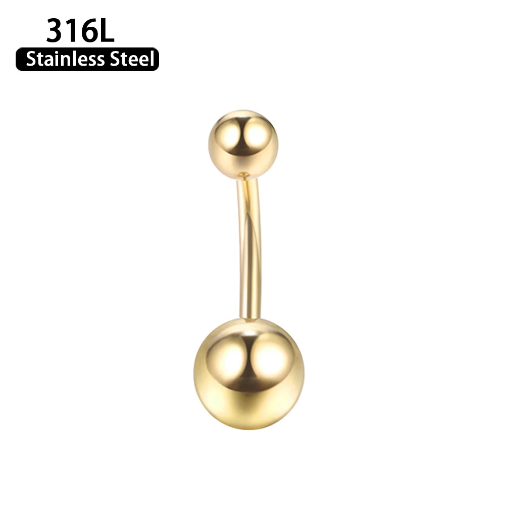 1/10pcs14G Piercing Navel Surgical Belly Button Rings 316Lstainless steel Piercing Body Jewelry Goth Ombligo Ball Nombril