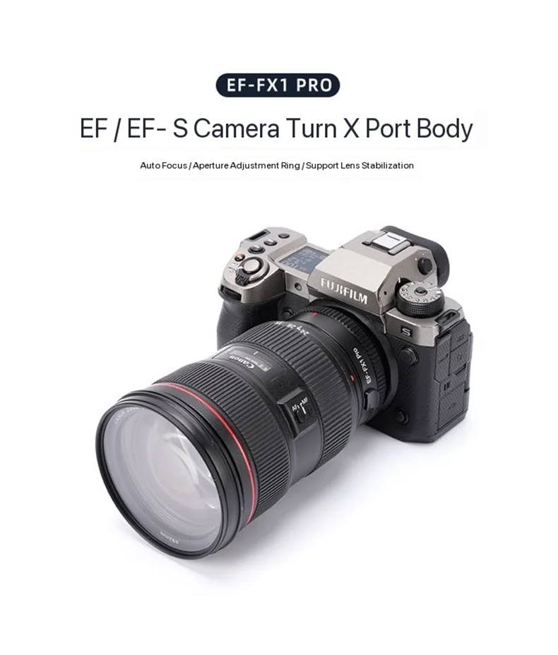 VILTROX EF-FX2 Pro Lens Mount Adapter Auto Focus Ring Adapter 0.71x Reducer Speed Booster With Security Lock Compatible For Canon EF Mount Lens To Fuji X-Mount Camera X-T20 X-T10 X-T100