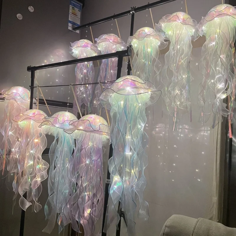 Tiktok Netflix Jellyfish Lights Creative Hanging Decorative Room Lights Decorative Dazzling Colorful Romantic Pendant Luminous 2