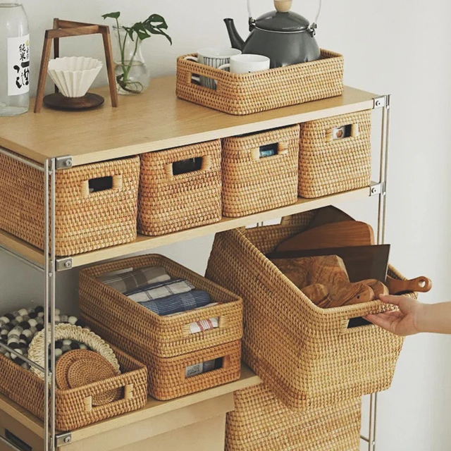 Storage Basket for Shelves, Rectangle Storage Basket for Toys, Storage