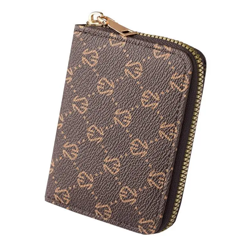 Women's Elegant High-Grade Small Card Holder Wallet with Multiple Card Slots Large Capacity for Driving License