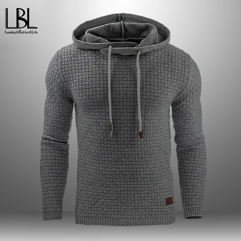Men Fashion Casual Color Hoodie Mens Sweatshirt Hood Thin