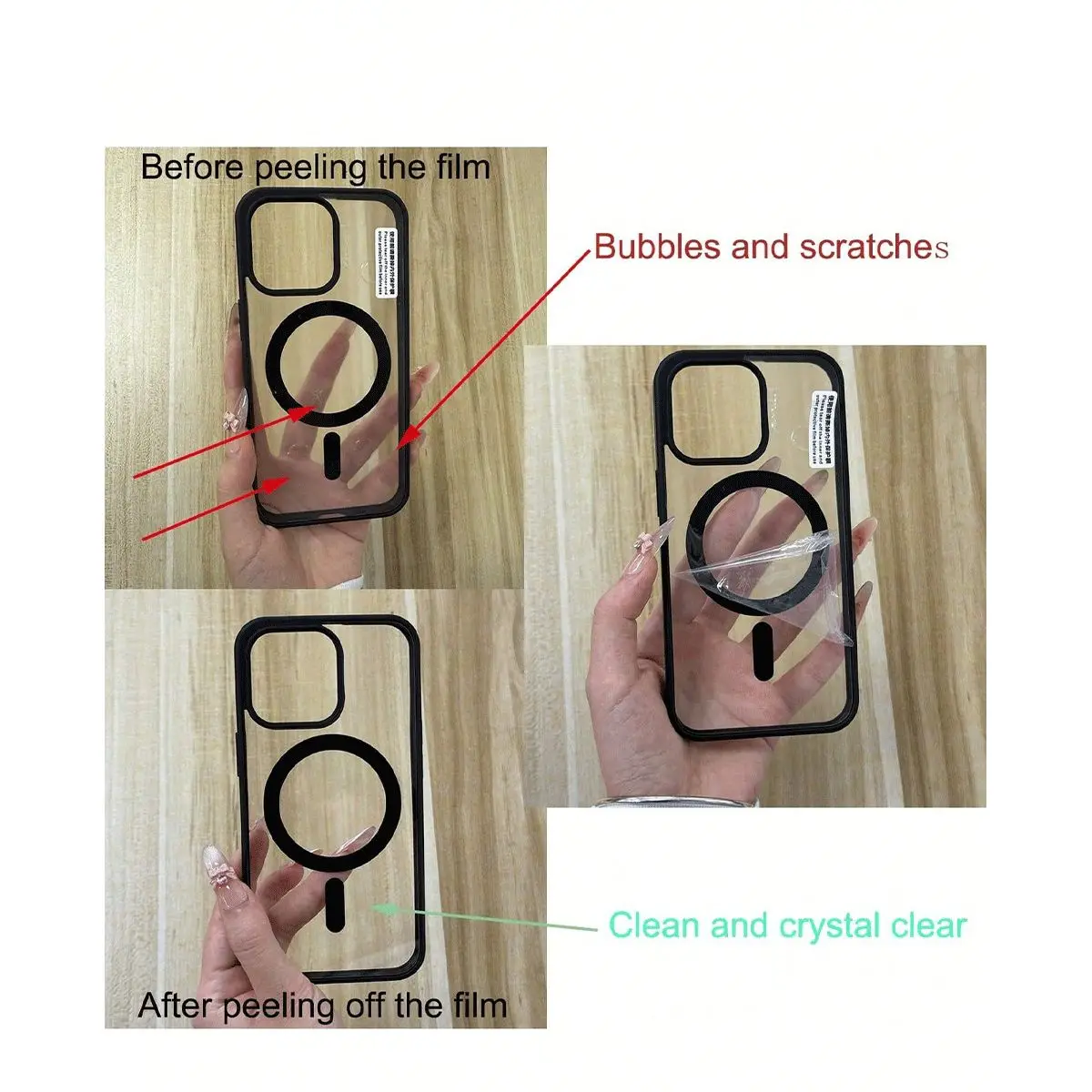 Elegant Polka Dot Wireless Charging Phone Case - Durable Acrylic Cover