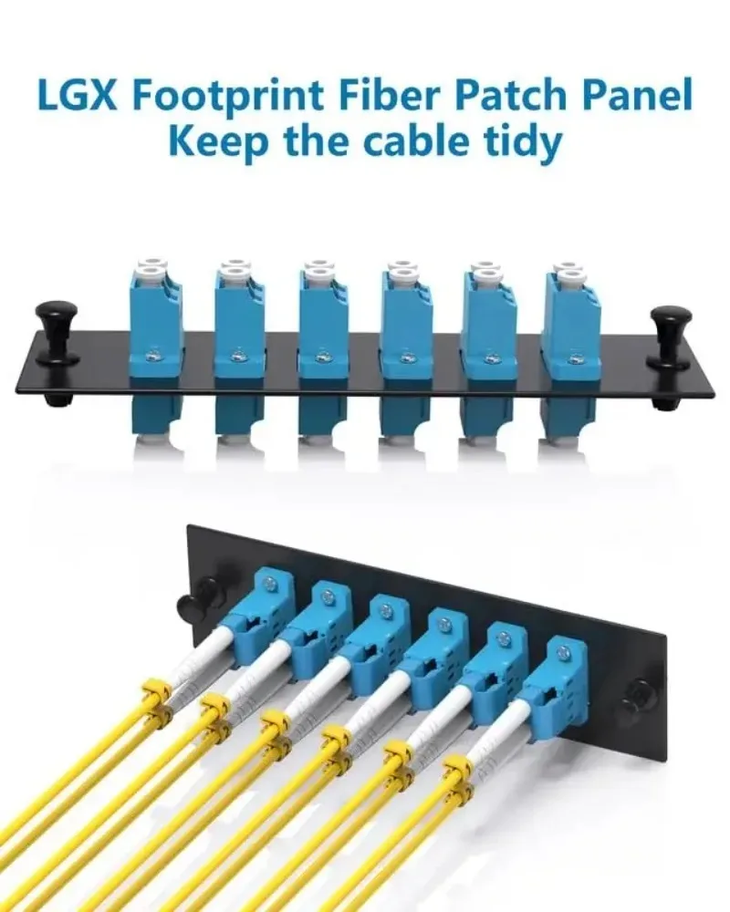 VANDESAIL Fiber Single Mode LC Fiber Patch Panel, Optics LC Patch Panel