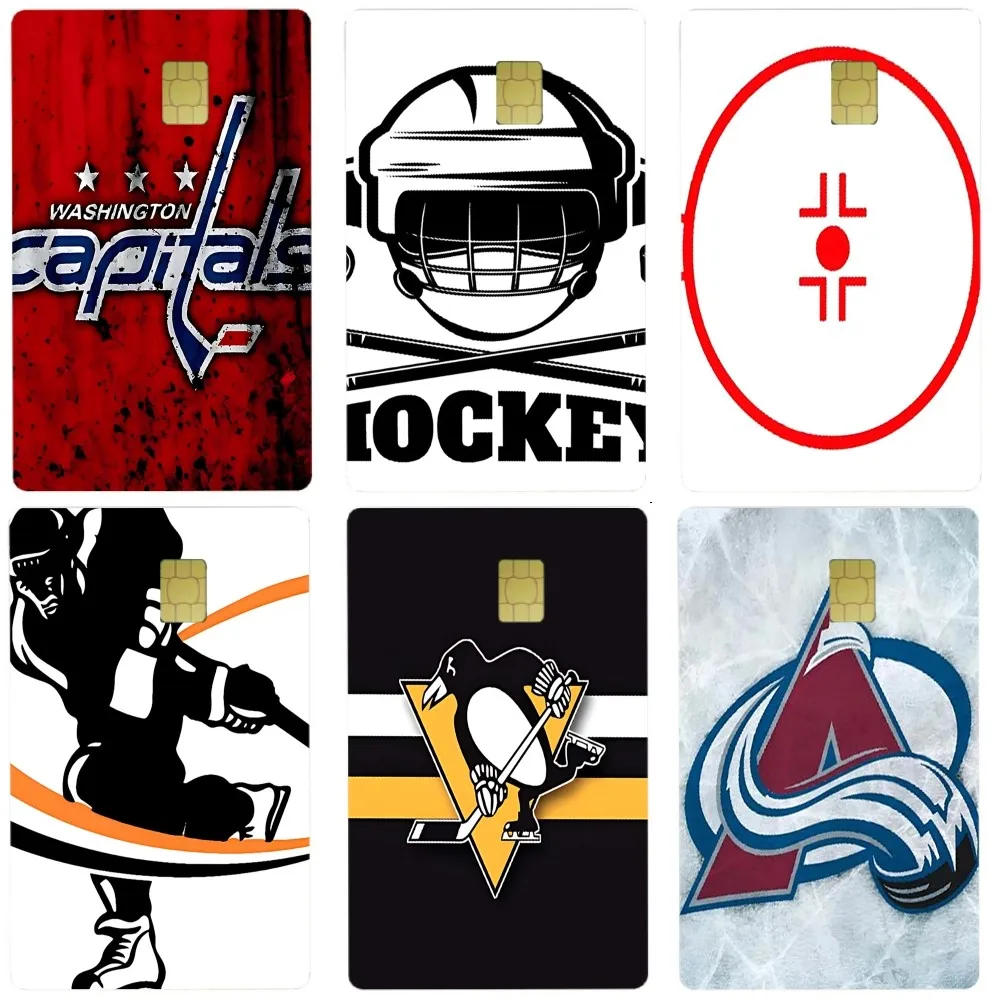 Ice Hockey Stickers For Debit Credit Card Anime Spend Or Save Funny Shell On Off Ultra Thin No Fade Sticker Skin Cover Film