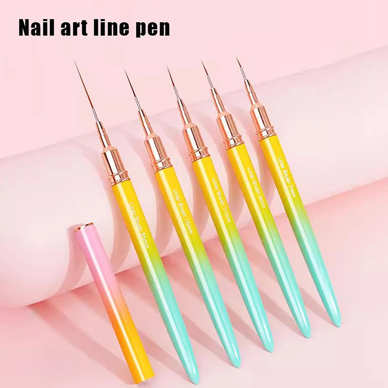 Nail Art Brush Gradient Color Nail Art Brushes Nail Polish Gel Painting Pen Liner French Stripes Brush Accessories Manicure Tool