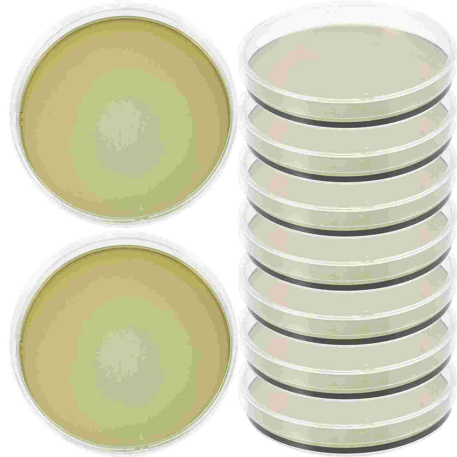 

10 Pcs Consumables Agar Test Kit Scientists Petri Dish Plastic Prepoured Plates