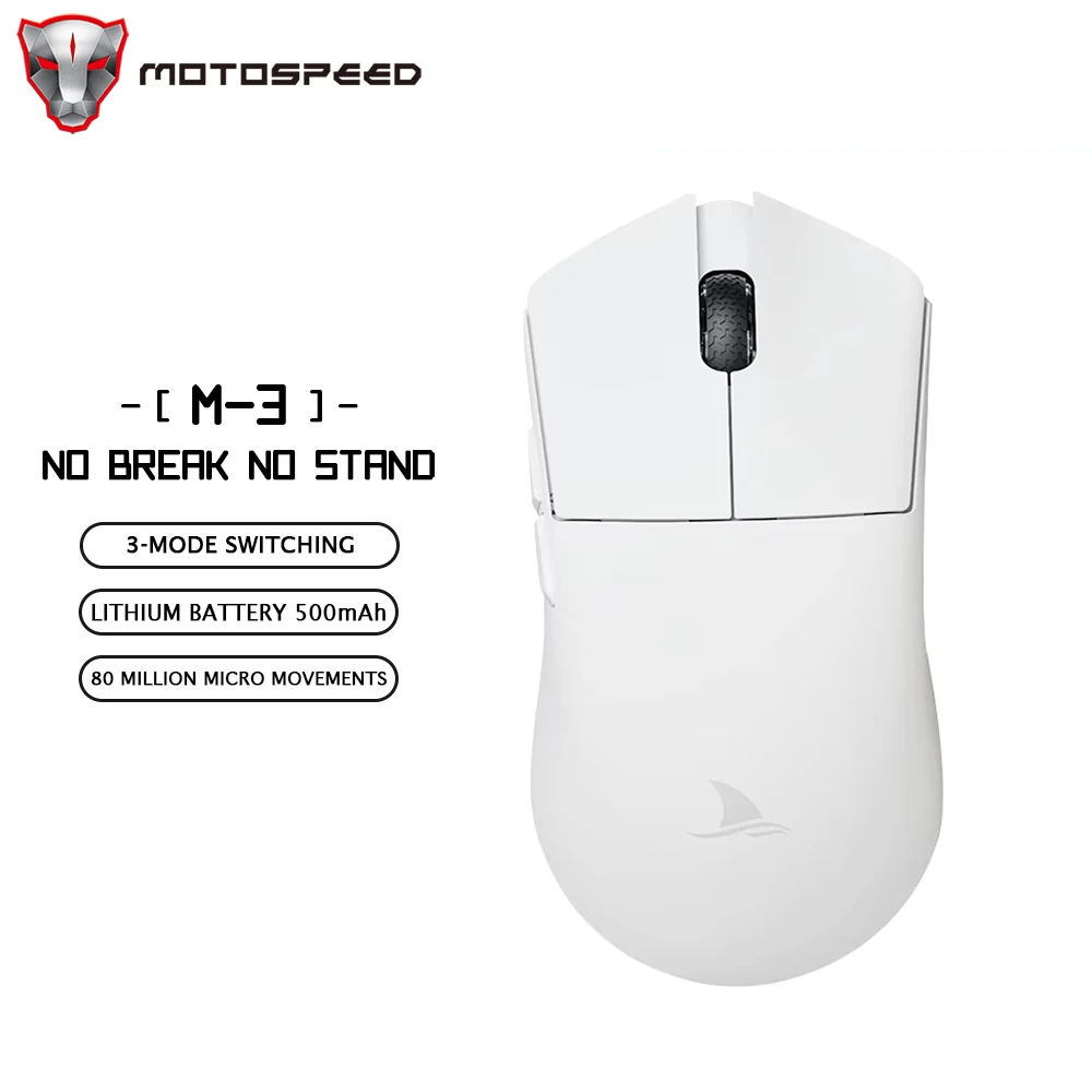 Motospeed Darmoshark M3 Bluetooth Wireless Gaming Mouse 26000DPI PAM3395 Optical Sensor Computer Office Mouse TTC For Laptop PC wireless mouse gaming mouse wireless gaming mouse wireless optical mouse
