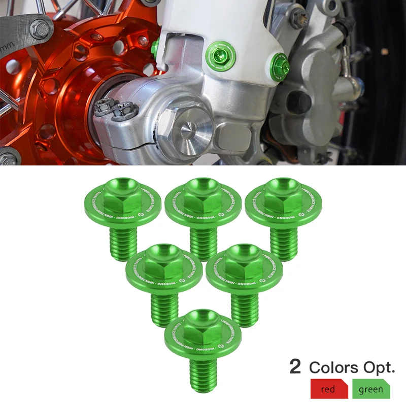 NICECNC 6 шт. Передняя вилка Защитный болт для Kawasaki KX250F KX450F 2005-2018 KX250 KX450 2019-2022 KX125 KLX300R