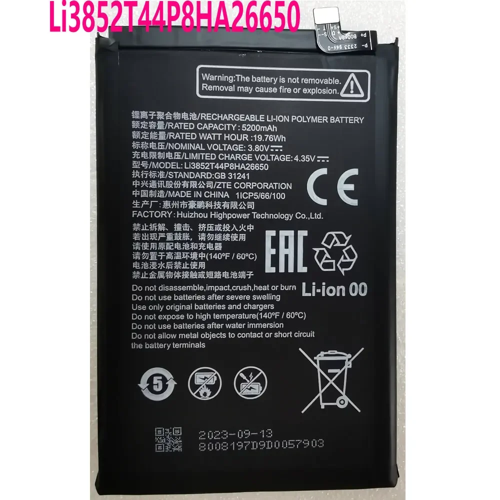 

Новинка ZTE Li3852T44P8HA26650 запасная фотобатарея