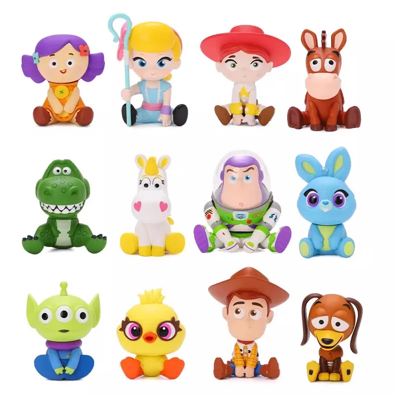 Disney Toy Story Alien Rex Buzz Lightyear Chuck The Frog Ducky Bunny Woody Slinky Dog Action Figures Giocattoli Regali Per Bambini