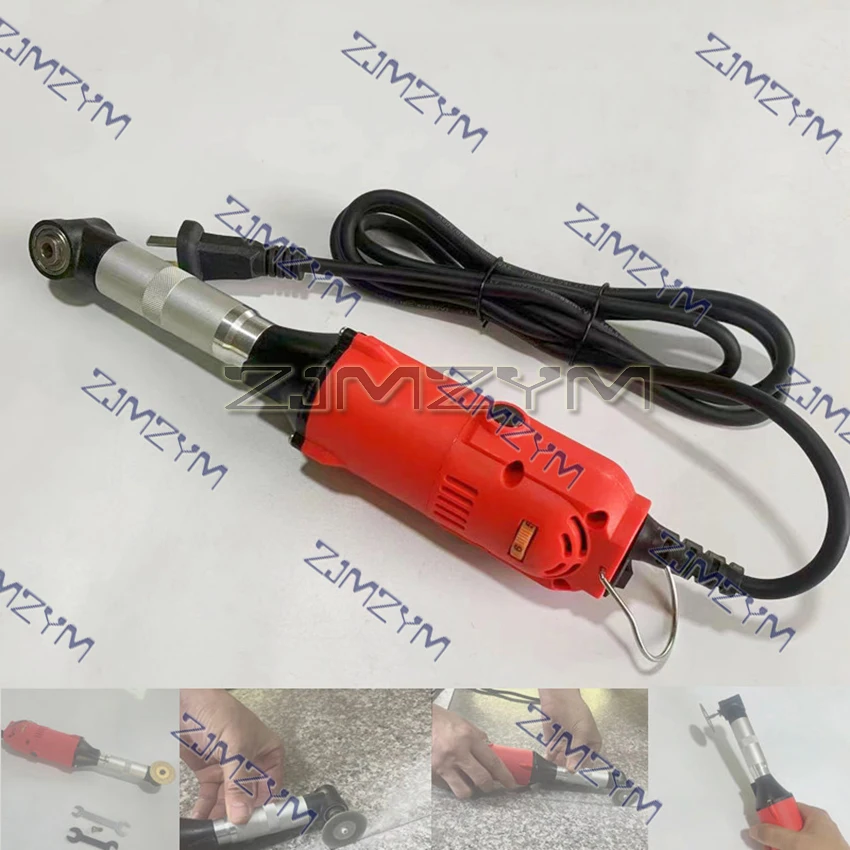 350W 90 Degree Bend Right Angle Electric Polisher Jewelry Wood Engraving Grinder Mold Polishing Ceramic Tile Cleaning Polisher