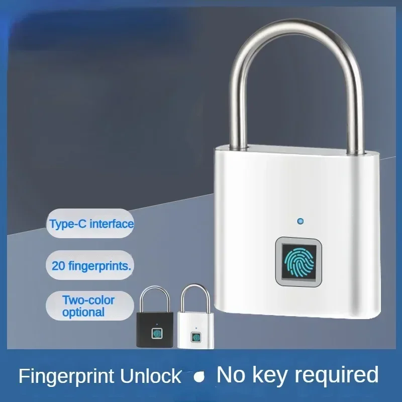 Intelligent fingerprint padlock outdoor waterproof and rust proof padlock intelligent electronic padlock head intelligent padlock
