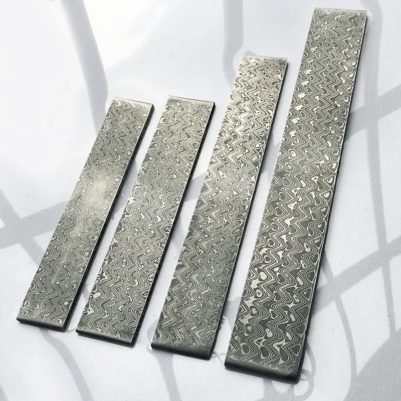 Wave Pattern Damascus Steel VG10 Sandwich for DIY Exquisite Knife Making Has Been Heat Treatment Steel Knife Blade Blank Tyseek 3