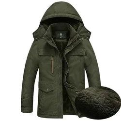 Brand  Army  Parka men Winter Warm Thick Mens Down Jackets and Coats Wool Liner Hooded Collar Winter Jacket Men