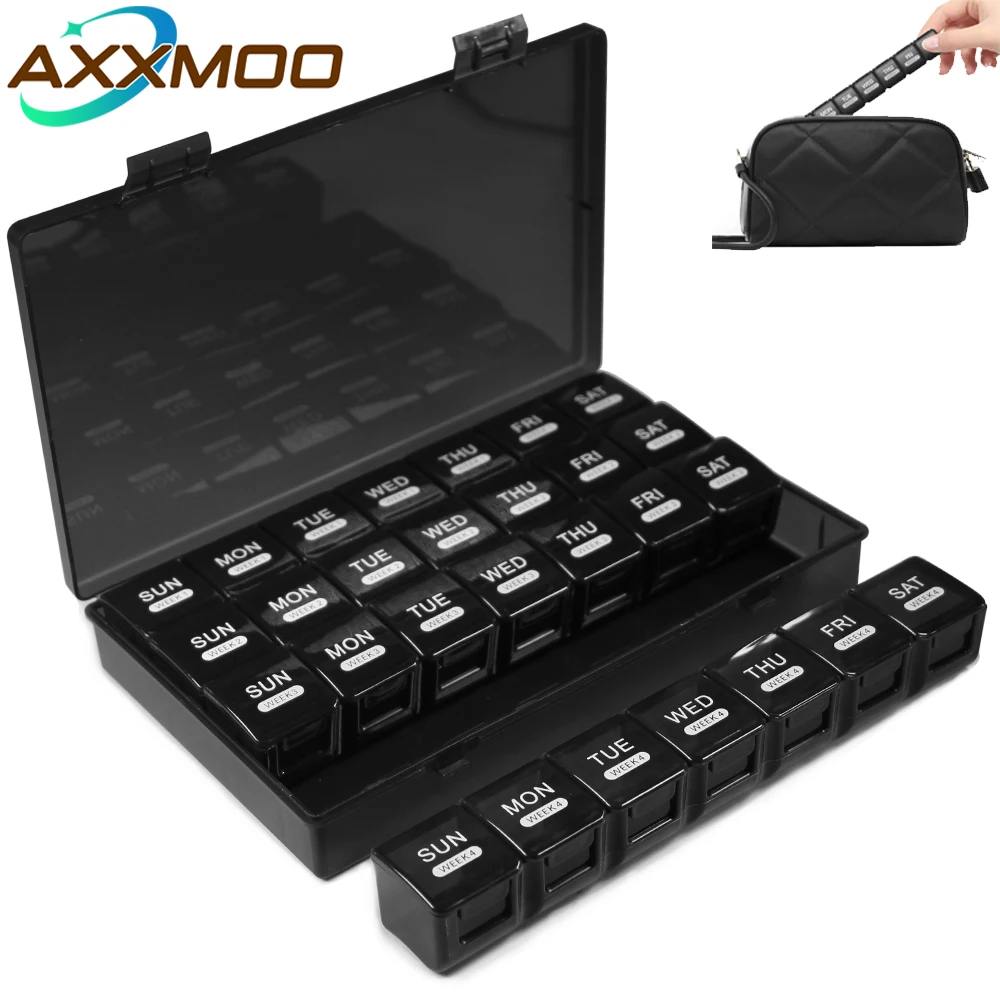 Large Monthly Pill Organizer 4 Weeks 28 Day Pill Organizer Weekly 7 Day Large Monthly Pill Organizer 4 Weeks 28 Day Pill Organizer Weekly 7 Day