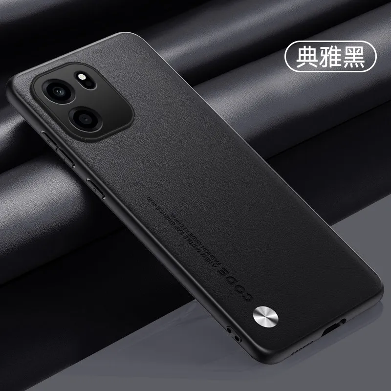 Enhanced Leather Matte Shockproof Case with Silicone Soft Frame Cover and Bumper Shell