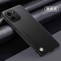 Enhanced Leather Matte Shockproof Case with Silicone Soft Frame Cover and Bumper Shell for Oneplus Nord CE6 (Black)