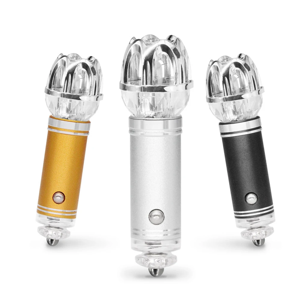 Car Air Purifier Freshener Negativeion Generator Ozone Ionizer Diffuser Air Anion Oxygen Bar 12V Mini USB cigarette lighter