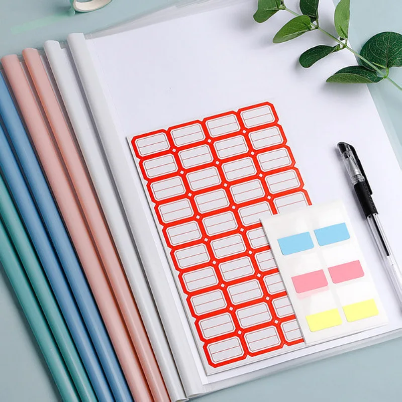 A4 Water Drop Transparent Folder Trolley Clip Report Folder File Case Presentation Folder Resume Folder Business Supplies