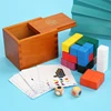 Logic Puzzles Adults and Kids Brain Challenges IQ Test Wooden Soma Cube with Cards Fun Educational Rompecabezas De Ingenio 2