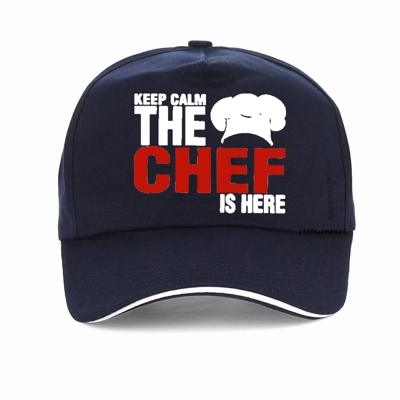 Funny Keep Calm The Chef Is Here funny hat fashion men women Cooking Kitchen Baseball Cap Summer Adjustable Snapback Hats 3