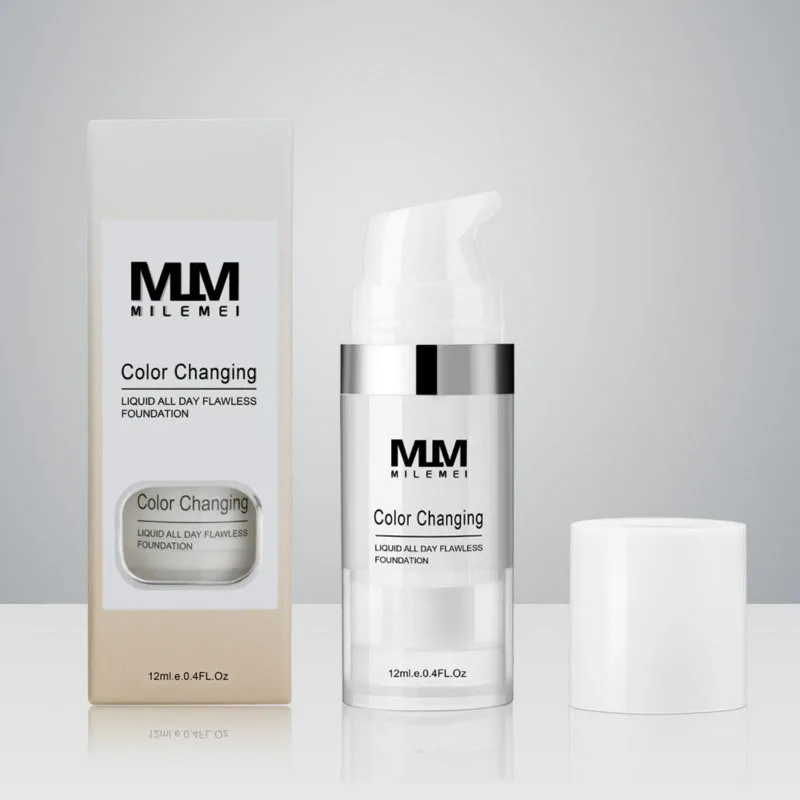 Color Changing Liquid Foundation 1/2PCS Moisturizing Concealer Cream Oil-control Brighten Whiten Waterproof Long Lasting liquid foundation makeup cream waterproof foundation