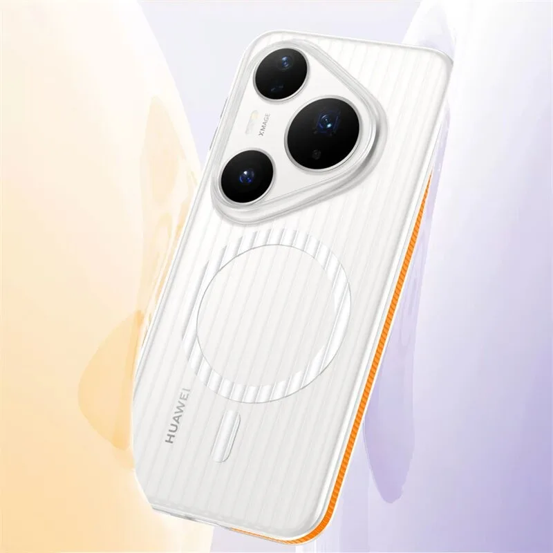 Magnetic Matte Transparent Dustproof Phone Case with Corrugated Design