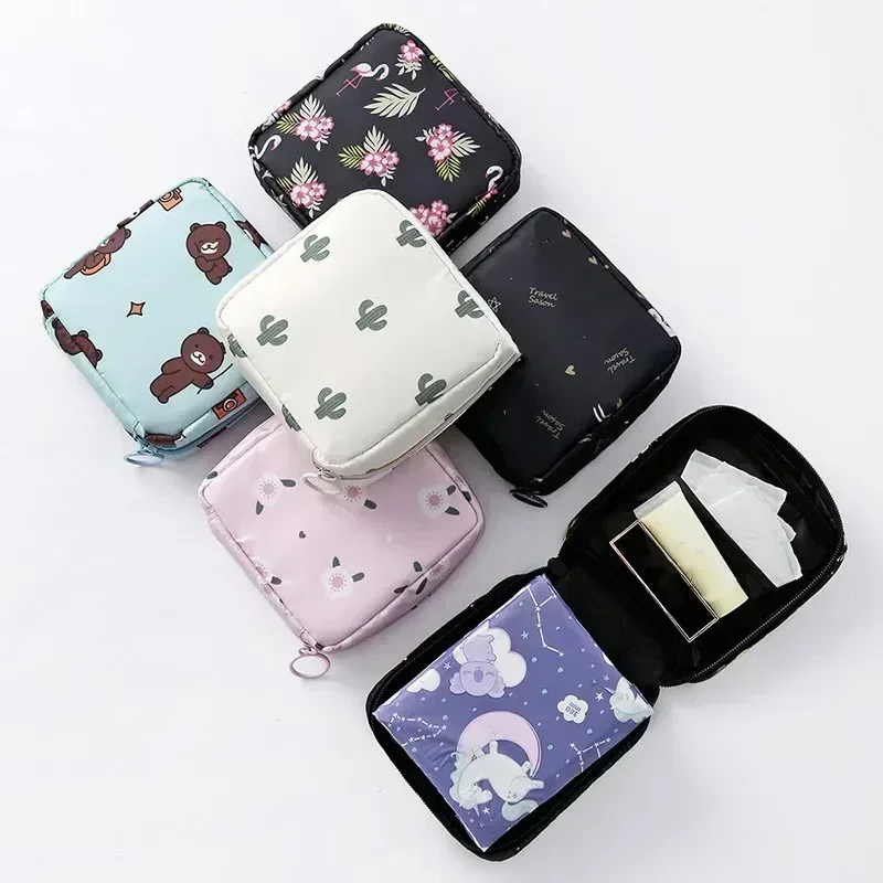 Girls Tampon Holder Storage Bags Organizer Women Napkin Cosmetic Bags Coin Purse Ladies Makeup Bag Tampon Sanitary Pad Pouch
