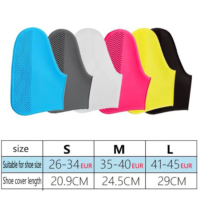 Reusable Shoe Cover Boots Waterproof Shoe Cover Silicone Material Unisex Shoes Protectors Rain Boots for Indoor Outdoor Rainy shoe covers