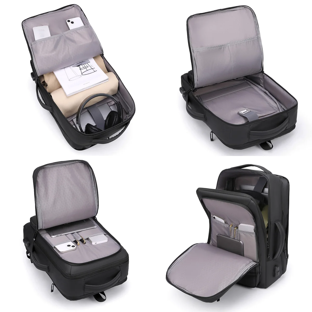 New High-capacity Expandable Travel Backpack For Both Men And Women, Simple Commuting Backpack, Computer Bag, Business Backpack - 6